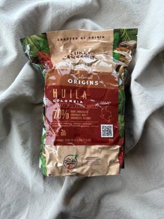 Chocolade huila donker 70%, Premium Label Delgiro (2,5kg)