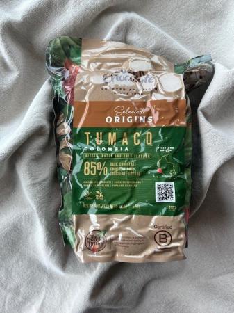 Chocolade tumaco 85%, Premium Label Delgiro (2,5kg)