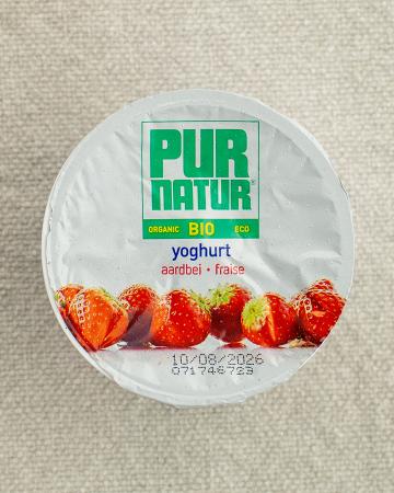 Yoghurt aardbei, Pur Natur pr (doos, 12x100g)