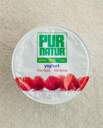Yoghurt framboos, Pur Natur pr (doos, 12x100g)